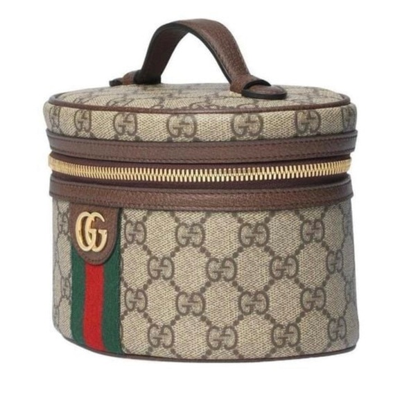 Gucci Handbags - Gucci Women's Ophidia Cosmetic Case Beige GG Supreme w Red Ribbon Detail -Unisex